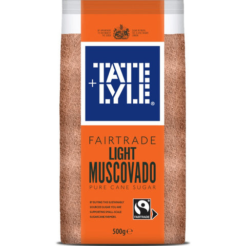 Tate & Lyle Fairtrade Light Muscovado Pure Cane Sugar 500g